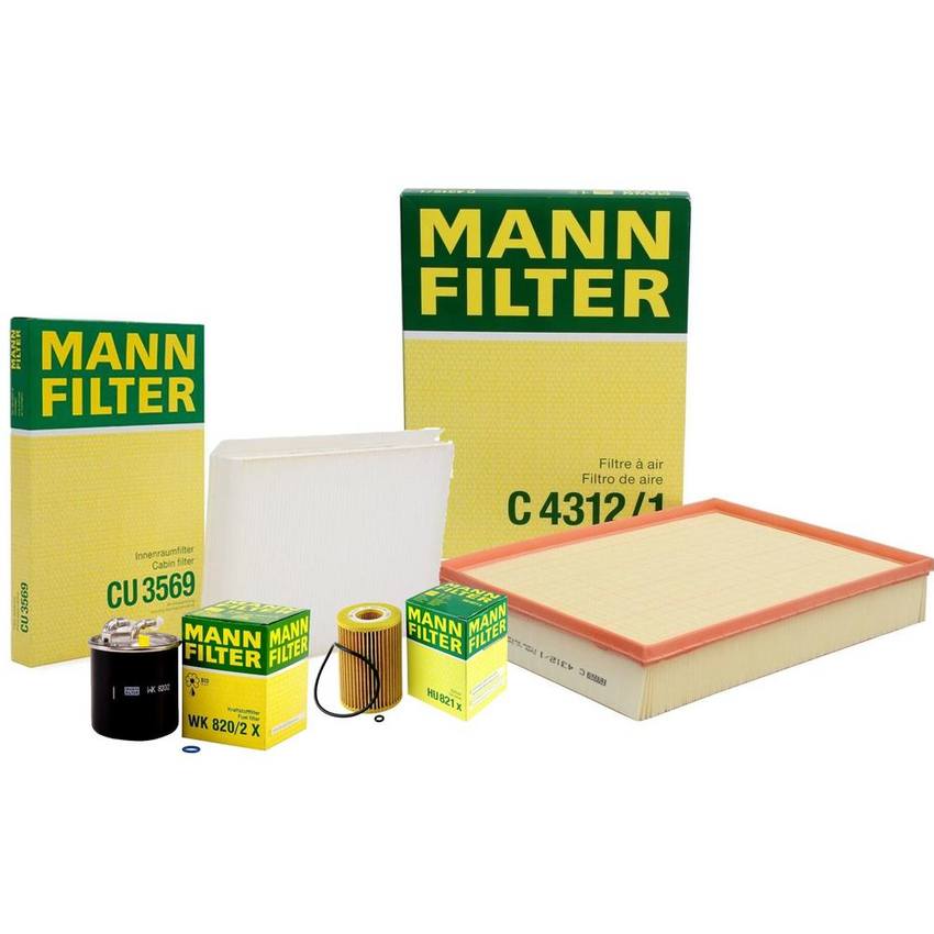 Mercedes Air / Cabin Air / Fuel / Engine Oil Filter Kit - MANN-FILTER 3739250KIT